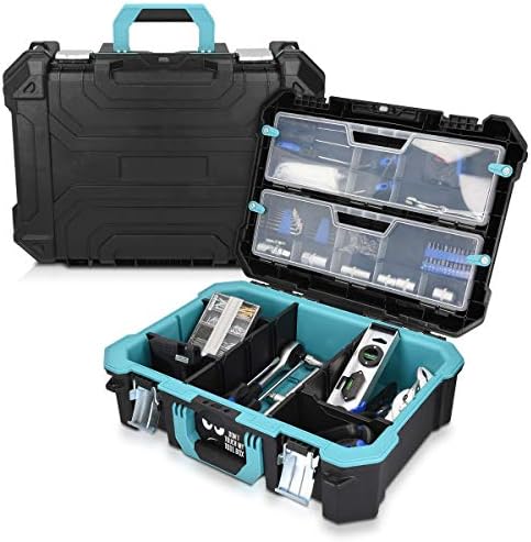Navaris Technicians Tool Case Кутия - Набор от инструменти за техници с органайзерами за съхранение и разделители 20,5 инча (52,5 см) - Дизайн Не пипай