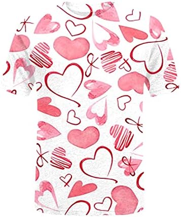 Дамски сладък потник с надпис Love Heart, тениска на Свети Валентин, hoody с надпис Love Heart, върховете на Свети Валентин, облекло