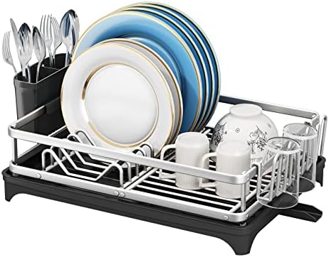 Сушилня за чинии, Подложки за чинии от алуминиева сплав за Кухненския плот, Мултифункционални и Компактни Устройства за автоматично източване на съдове с притежат