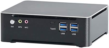 Мини PC HUNSN 4K, Настолен компютър, Сървър, Intel 6 Ядра I7 8750H, BM21b, DP, HDMI, 6 x USB3.0, Type-C, Локална мрежа, Интелигентен фен, без връзка към интернет, БЕЗ памет, БЕЗ база, БЕЗ система