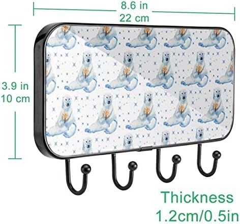 Както И Държач За Кърпи Стенни Закачалка За Кърпи Декор На Банята Халат Хавлия Палто Облекло Сладко Синьо Бяла Мечка Закачалка С Хавлиени Кърпи Органайзер За Съхранение