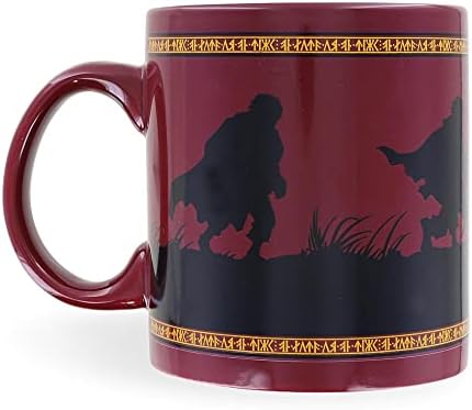 Керамична чаша Silver Buffalo The Lord Of The Rings Схема и ам-гъл | Кафеена чаша Без Бисфенол А За еспресо, какао, чай | с Капацитет 20 грама