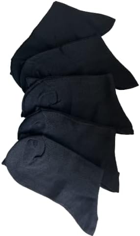 Тънки дишащи черни памучни чорапи за мъжете, 3 двойки (Средни, 7-9)