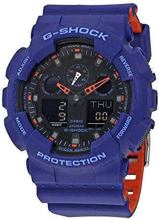 Мъжки кварцов Многоцветни часовник Casio GA-100L-2ACR G Shock с analog / digital-цифров дисплей