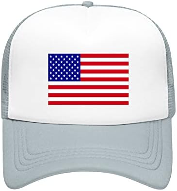 Бейзболна шапка с Флага на сащ за Мъже и Жени, Класически Нископрофилни Шапки с Регулируем Размер, Избродирани Шапки за шофьори на камиони
