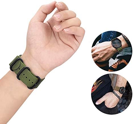 YEEJOK е Съвместим с Fossil Gen6/5E 42 мм Въжета от метал + взаимозаменяеми найлон, 18 мм и Каишки за ръчни часовници Fossil Women Gen 4 Q Venture HR/Gen 3 Venture Smartwatch