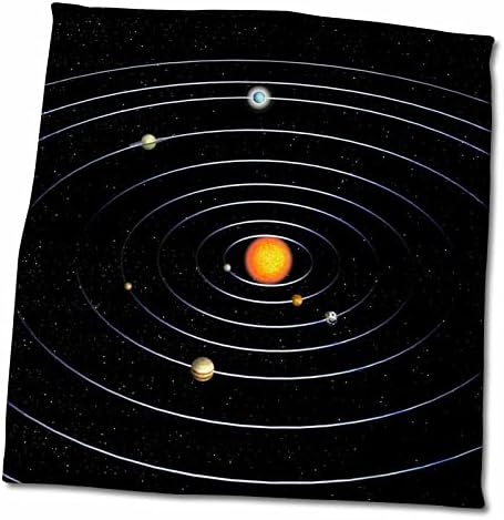 3D Роза Нашата Слънчева система, с Всички Планети TWL_200937_1 Кърпа, 15 x 22
