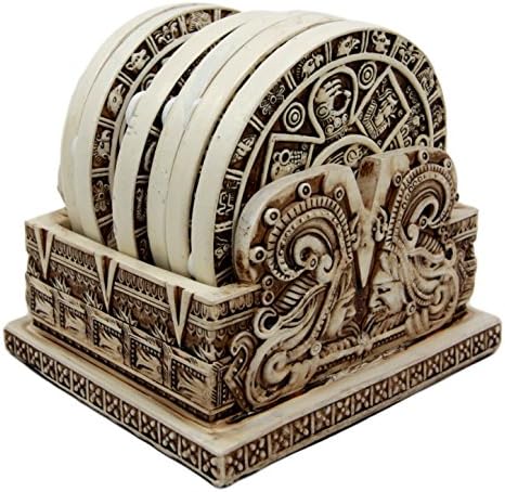 Подаръци и Декори Древните ацтекские Демонични Богове Символи Военен Ранг Комплект от 6 на Каботажните с Фигура на Притежателя на