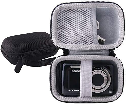 Твърд Пътен калъф WERJIA от EVA за цифров фотоапарат Kodak PIXPRO Friendly Zoom FZ55/FZ53/ FZ43/ FZ45 (черен)