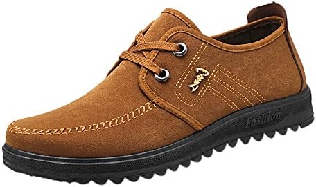 Мъжки Велурени на Модела обувки - Ежедневни Оксфордские обувки с дантела, Мокасини, Лоферы Без закопчалка, Обувки на плоска подметка