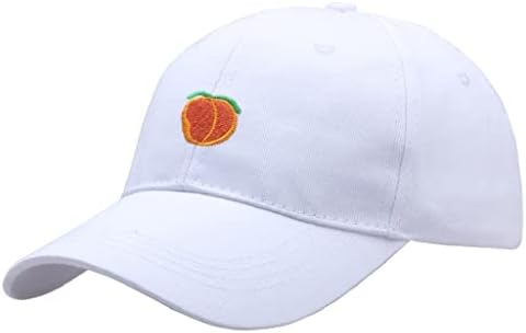 DHTDVD Шапка за татко, Шапка за почивка с Пресни плодове, бейзболна шапка с бродерия, Праскова бейзболна шапка, Дамски Памучен бейзболна шапка в стил хип-хоп, Шапки (Цвят: D, размер: 1)