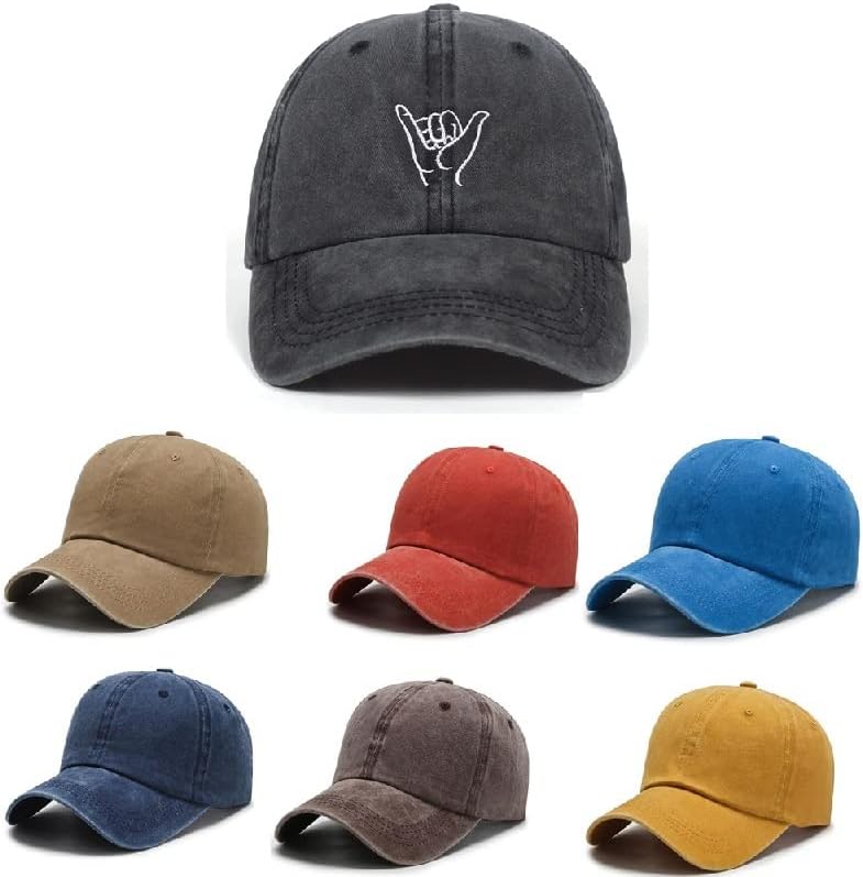 DHTDVD бейзболна шапка в стил хип-Хоп, Шапки за татко, Памучни Миещи Регулируеми Шапки за голф, Дамски Мъжка шапка от слънцето (Цвят: сив, размер: 1)