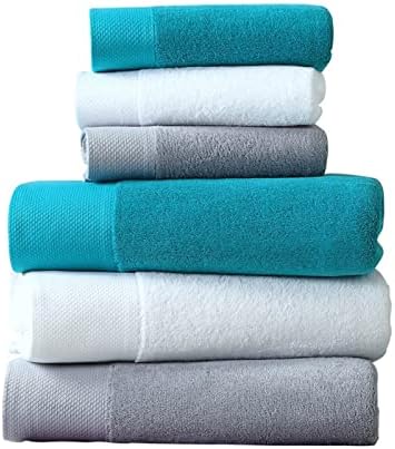 Комплект памучни кърпи / хавлии LEPSJGC 160 * 80 Кърпа за баня 80 * 40 Кърпа за ръце 33 * 33 кърпа за лице Мек и гъст (Цвят: сив, размер: One Size)
