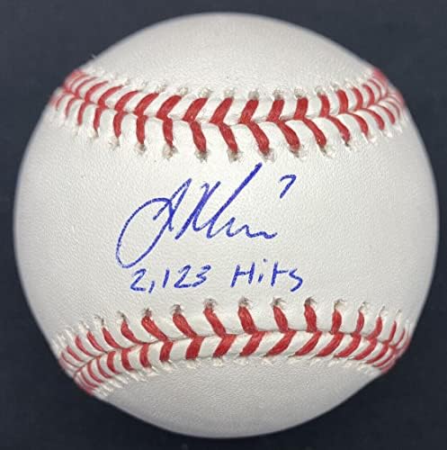 Джо Mauer 2,123, Попадащи В Бейзбола С Автограф на JSA - Бейзболни топки С автографи