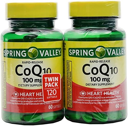 Spring Valley Co Q-10 100 мг Добавки за здравето на сърцето, 120 Капсули