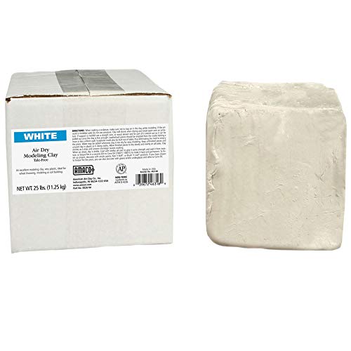 Въздушно-суха глина AMACO AMA46318R, 25£, бяла (цвят може да варира)