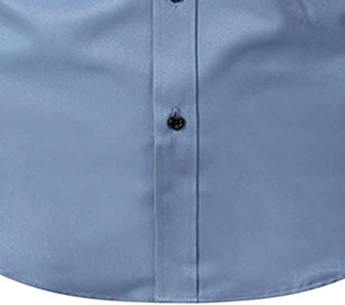 DGHM-JLMY Мъжки Модни Тънка Однотонная Риза с дълъг ръкав, Бизнес Еластична Модельная Риза С Квадратна яка Пролетна Официална Риза