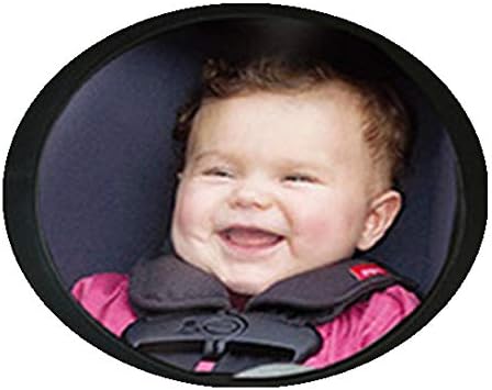 Детско огледало Teerwere за кола, детско огледало на задната седалка за кола, прозрачен Защитен преглед за бебето детското столче за кола, разположен отзад (Цвят: черен размер: One Size)