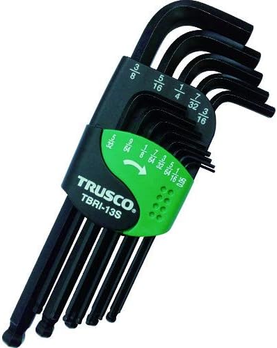 Комплект химикалка шестоъгълни ключове TRUSCO TBRI-9S, Определени от 9 (Инчов тип)