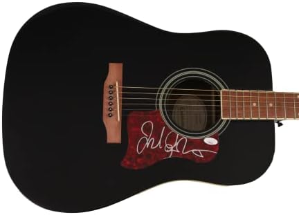 ДЖАК ДЖОНСЪН ПОДПИСА НА АКУСТИЧНА КИТАРА GIBSON EPIPHONE С АВТОГРАФ В РЕАЛЕН РАЗМЕР С УДОСТОВЕРЯВАНЕ JSA - В ИНТЕРВАЛИТЕ МЕЖДУ МЕЧТИ, ВСЕ ПО-ДАЛЕЧ И ПО-ДАЛЕЧ, ДО МОРЕТО, СПЕТЕ ПРЕЗ СТАТИКАТА, ПРИКАЗНИ СВЕТЛИНИ, ОТТАМ