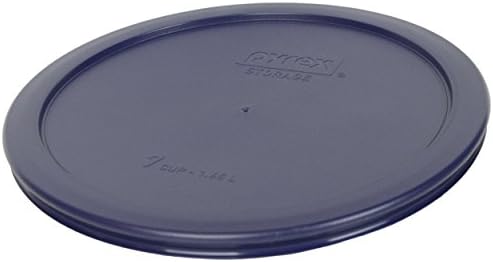 Огнеупорно 7402-PC Тъмно-Сини Кръгли Пластмасови Капачки за съхранение на хранителни продукти на 6/7 чаши, производство на САЩ - 2 опаковки