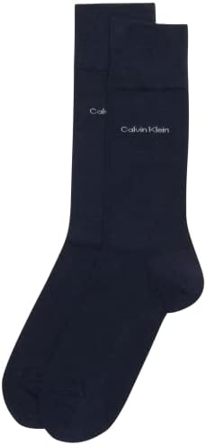 Мъжки Тържествено чорапи от Calvin Klein - Луксозни Чорапи за екипажа от Смес от Египетски памук (2 чифта)