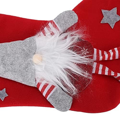 OKJHFD Коледни Чорапи, Подаръци за Трикотажни Чорапи, 22-цолови Големи Персонални Коледни Висящи Украшения За Отглеждане, Украса за Семейна Почивка, Коледно Дърво, Камина (в Червено)