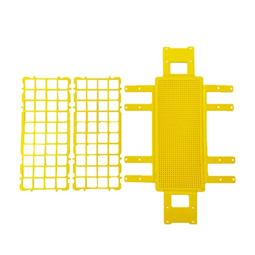 Pocomoco 3 Опаковката Пластмасова Поставка за Пробирок, Държач за Лабораторни поставки за пробирок на 40 Дупки за пробирок 20 мм, Жълт, Подвижна (Yellow40)