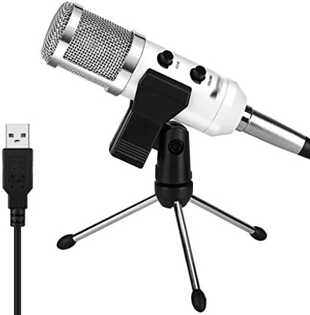 LMMDDP USB Микрофон Кондензаторен микрофон Plug & Play за КОМПЮТЪР/Компютър Подкастинг, Независими записи в студио