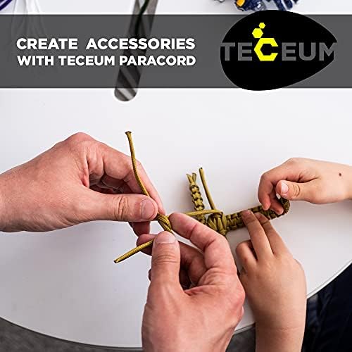 Паракорд TECEUM 550 паунда – идеален за бродерия, проекти Направи си сам къмпинг, военни действия и активен отдих на открито – на Повече от 40 цвята – Тактически парашутизъм кабел тип III – Здрава въже за оцеляване