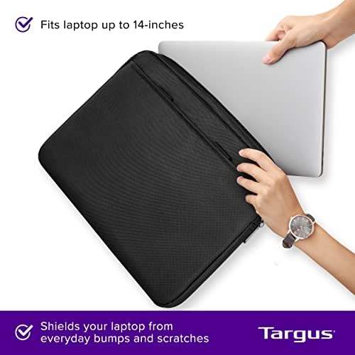 Калъф за носене Targus от изкуствена кожа (ръкав), за 14-инчов лаптоп, черен (TSS932)