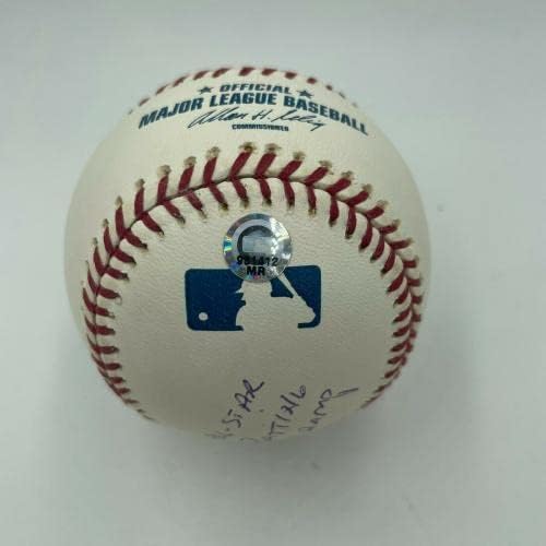 Пълното име на Уейд Боггса, Подписано с Едър Шрифт STAT Baseball С бейзболни топки Steiner COA С автограф
