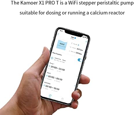 Kamoer X1 PRO-T 70 мл/мин малък програмируем автоматично аквариумный дозиращият помпа 12 В кальциевый помпа Wifi управление на нисък разход на стъпков двигател регулируема помпа перистальтический