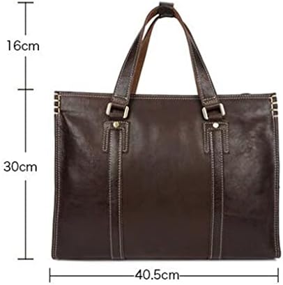 JFUYJK Чанта от телешка кожа с централен слой, чанта през рамо, Компютърна Кожена Мъжка чанта, Мъжки портфейл (Цвят: E, размер: 1)