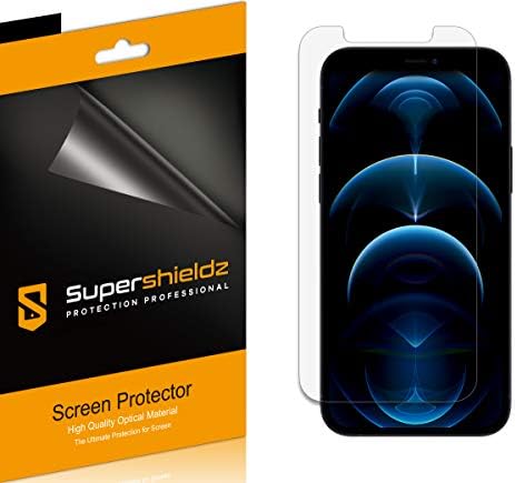 (6 опаковки) Supershieldz е Предназначена за iPhone 12 и iPhone 12 Pro (6,1 инча) Защитно фолио за екрана със защита от отблясъци и отпечатъци от пръсти (matte)