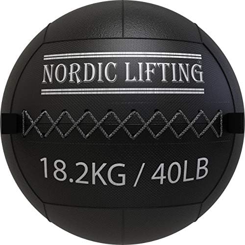 Тайна за китките Nordic Lifting Super Heavy Duty - Черно и Сиво Комплект с Монтиране на Топка с тегло 40 килограма