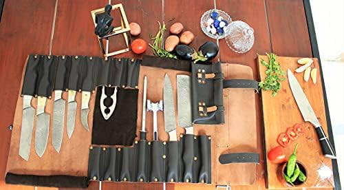 Удобна за пътуване Чанта за ножове майстор-готвачи |Хвърляне на Ножове от естествена кожа|Чанта За съхранение на Химикалки, Калъф за носене, Кухня |пътна чанта, стой