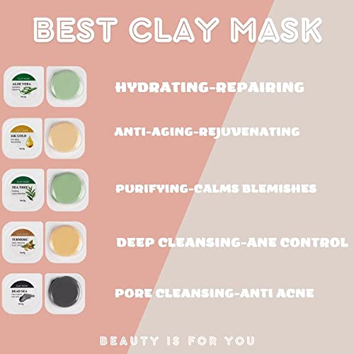 Комплекти Глинени маски за лице Bemsco | продукти за грижа за кожата на лицето | Органични Козметични процедури за грижа за кожата | Пречистване на още | Средство за премахване на черни точки | Средство за премахване