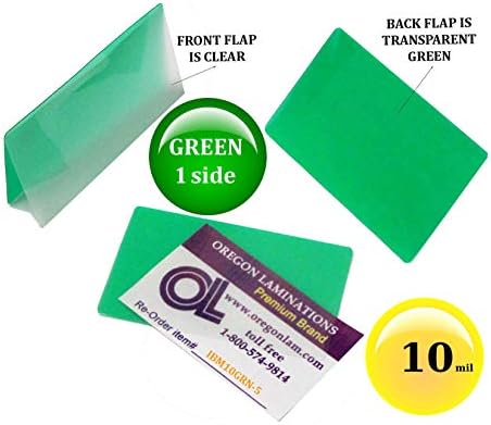 Пакети за горещо ламиниране МДЛ-IT-ALL IBM Card (опаковка от 300 броя) 10 mil 2-5/16 x 3-1 / 4 Зелен / прозрачен цвят