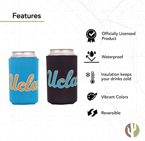 Калифорнийския университет и университета на Калифорния в Лос Анджелис Баночный Изолатор Охладител за напитки 4 Опаковки Пенопластовый Държач за напитки Bruins (Банка от 4 опаковки)
