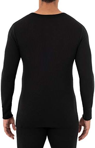 Fruit of the Стан Мъжки Класически Вафля средно тегло Thermal Top Henley