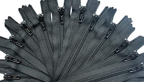 Черната мълния 100 YKK (7 инча) За панталони, Блузи, Чанти, Мешочков и diy -Произведено в САЩ
