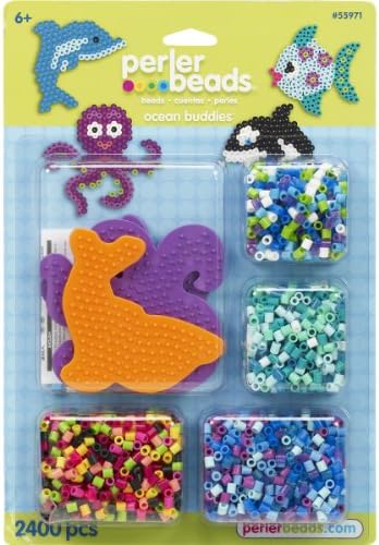 Perler Beads Ocean Buddies Изделия от Океански перли за деца, 2400 бр.