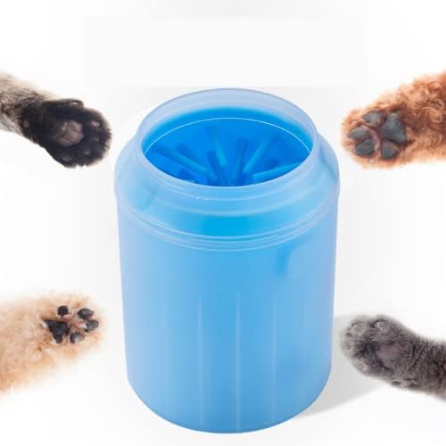 MYHFL-чаша за миене на лапите домашни любимци /Преносимо средство за измиване на ръцете на кучета (голяма, синя)