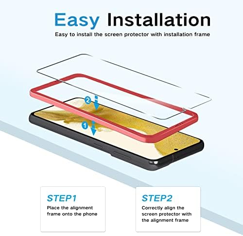 DEERLAMN [2] Защитно фолио за дисплея на Samsung Galaxy S23 / S22 от закалено стъкло HD твърдост 9H със защита от надраскване и удобен монтаж чекмедже -6,1 инча