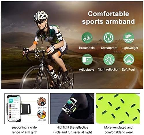 Кобур BoxWave, съвместима с Oppo A16k - Превръзка FlexSport, Регулируема превръзка за тренировки и тичане за Oppo A16k - Ярко-зелен