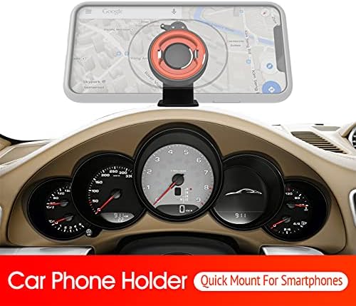 Закопчалка за мобилен телефон без магнит, Залепен на табло, Въртящи се на 360 ° Универсален държач за мобилен телефон с Ультраблокировкой, за Бързо монтиране, най-силният лепило VHB за iPhone Google, Huawei GPS Mini