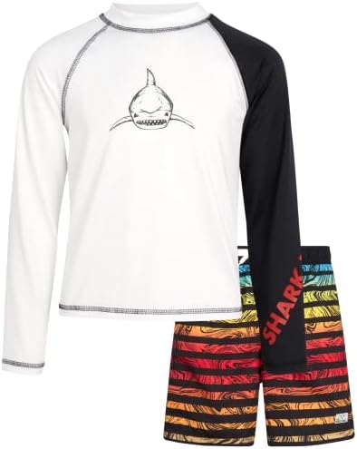Комплект за предпазване от обриви на Big Chill out Boys – Купальная риза UPF 50 + и е с дълъг ръкав и Бански за плуване – Комплект за момчета (4-14)
