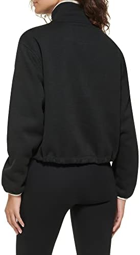 Руното яке-пуловер DKNY За жени с цип Наполовина