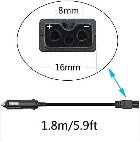 Захранващ кабел за автомобил Охладител 12, Удължител за охлаждане на Мини-Хладилник, Авто Охладител, 2-Пинов Конектор за подводящего проводници (1,8 М)